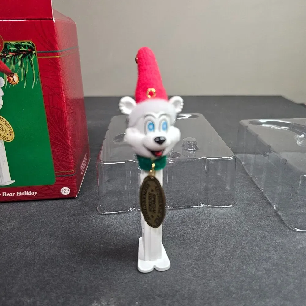Pez Polar Bear Holiday Ornament Carlton Cards Open Box 2002